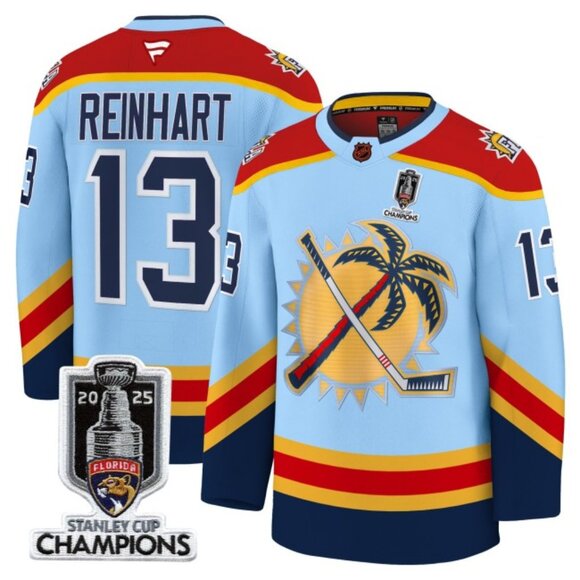 Mens Sam Reinhart 2025 SC‌ CH Jersey Blue Stitched